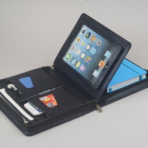 Borsa in pelle per iPad mini con blocco note A5 Junior, custodia per iPad mini con Moleskine formato A5 LEUCHTTURM1917
