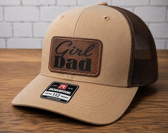 Girl Dad Trucker Hat | Leather Patch Richardson 112 Cap