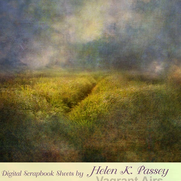 Downloadable Premade Background, Meadow and Clouds