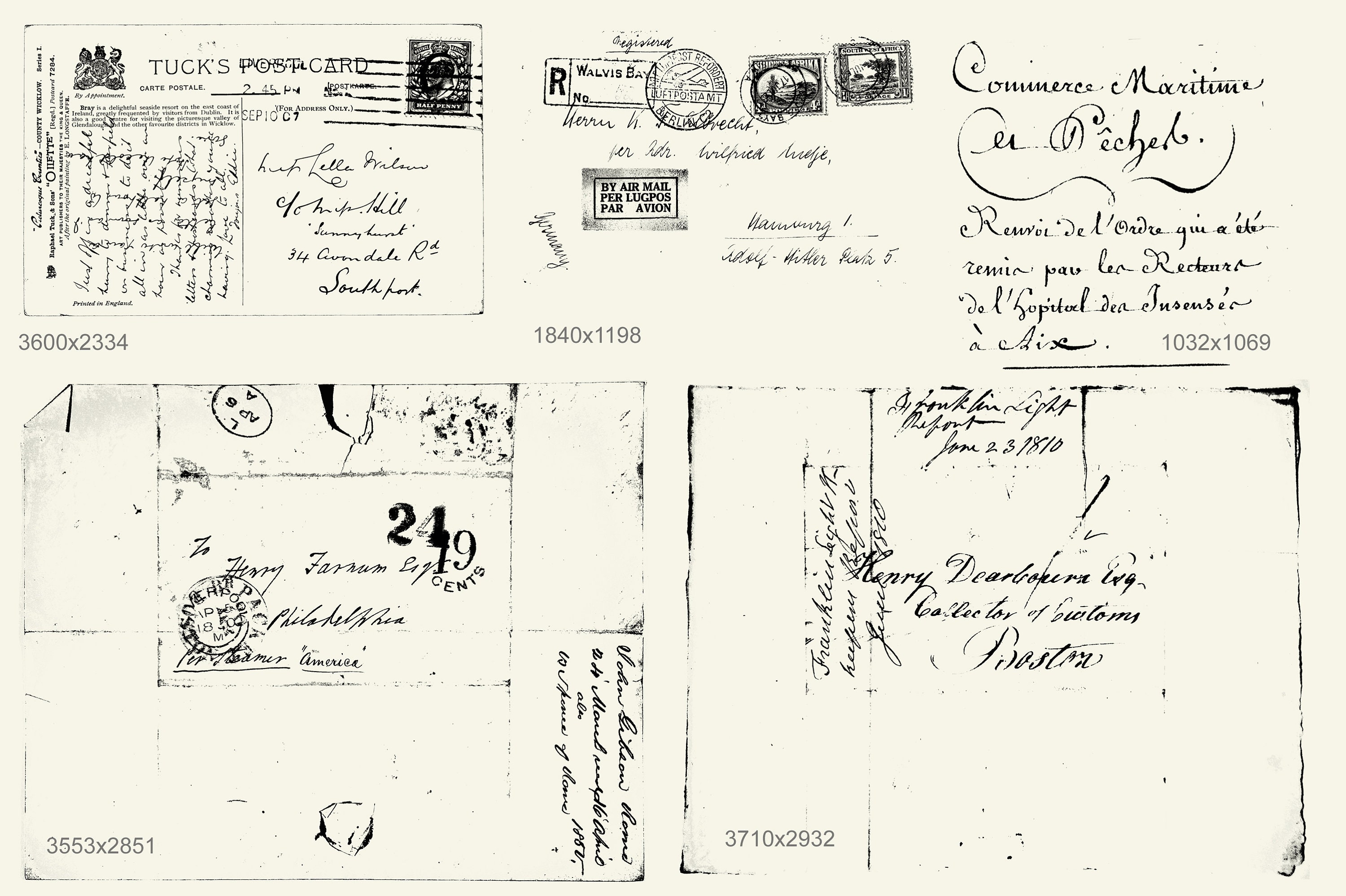 Antique Letters Overlays for Photoshop 2 - Etsy