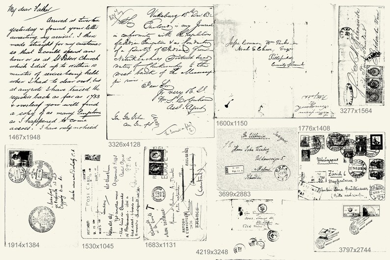 Antique Letters Overlays for Photoshop 2 - Etsy