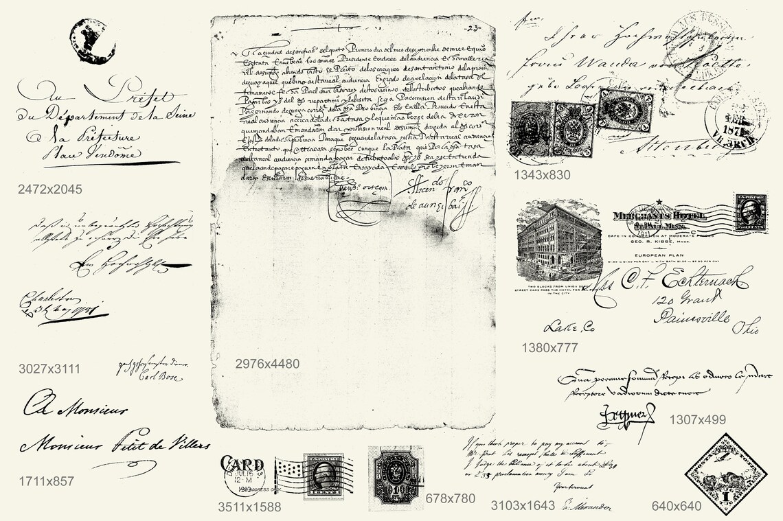 Antique Letters Overlays for Photoshop 2 - Etsy