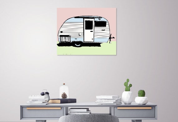 Scotty Art Print Camper Rv Serro Scotty Sportsman Americana Art Folk Art Contemporary Art Pop Art Wall Decor