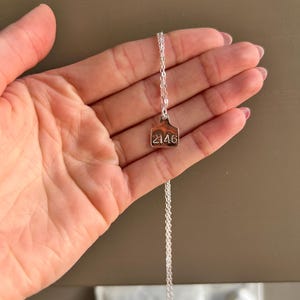 Personalised Cow Tag Pendant Sterling Silver