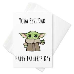 Der beste Dad überhaupt / Geschenk zum Vatertag / Yoda Best Dad Karte / Yoda / Papa Geschenke von der Tochter / Lustige Papa Karte / Papa Geschenk / Baby Yoda Karte / Papa