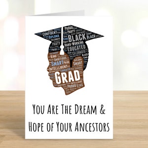 Carte de graduation imprimable / Grad Card / College Graduation Card / HBCU / Black Man / Black Graduate / Happy Graduation / Graduate Card