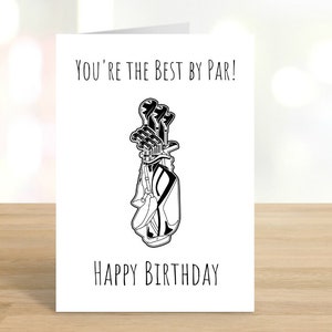 Afdrukbaar / Je bent de beste per par / Verjaardagskaart / Happy Birthday / Golfclubs / Golf Dad / Verjaardag / Viering / DIGITALE DOWNLOAD