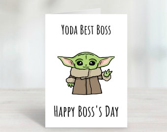 Yoda Best Boss Card Etsy Yoda Best Boss Card Etsy