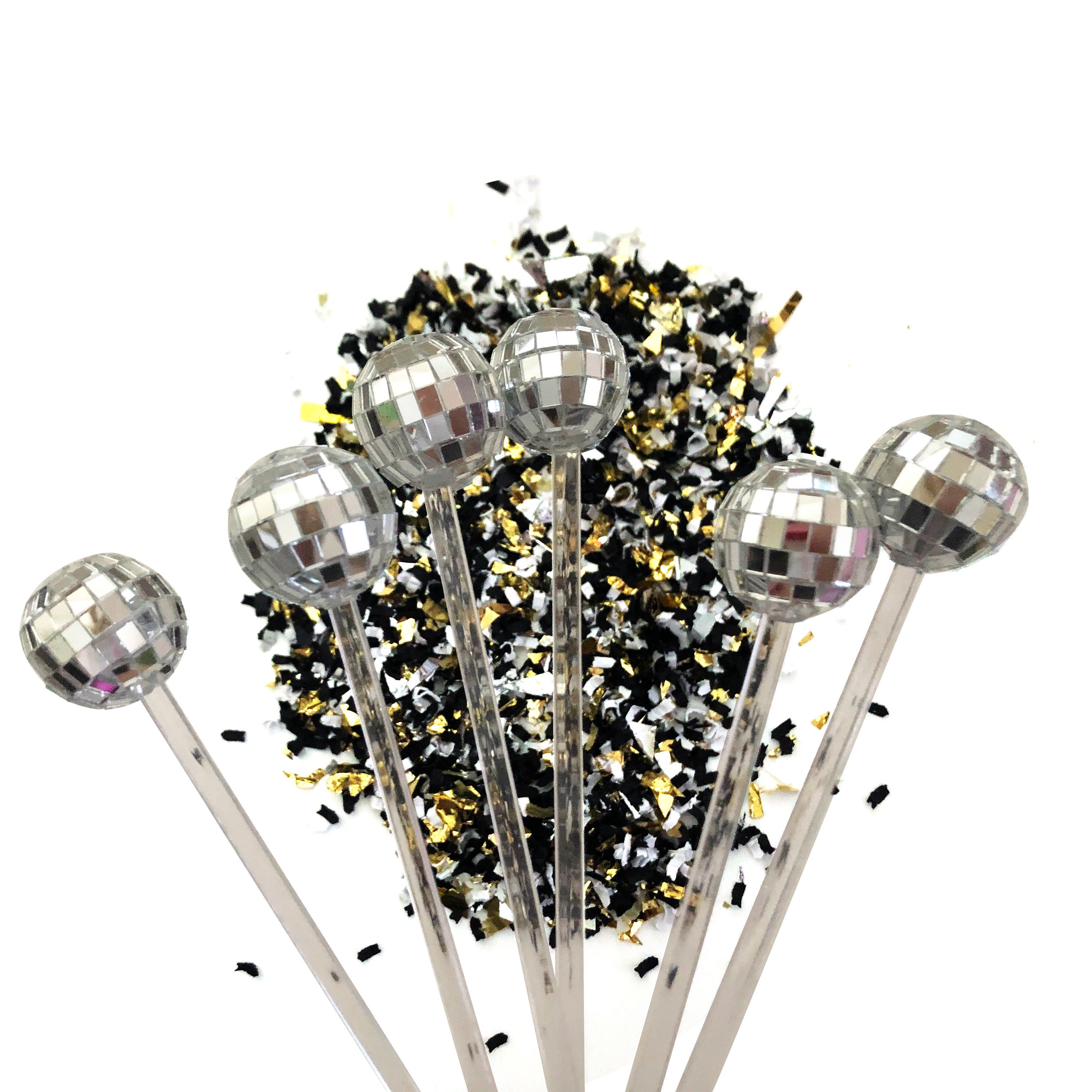 Disco Ball / Drink Stirrers / Swizzle Sticks / Disco Party / Etsy