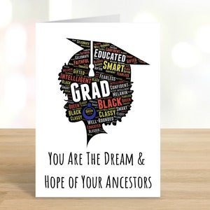 Carta di laurea stampabile / Carta di laurea / Carta di laurea universitaria / HBCU / Donna nera / Laureata nera / Laurea felice / Carta di laurea
