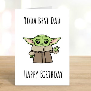 Meilleur papa Yoda imprimable / Carte d'anniversaire drôle / Carte de quarantaine / Anniversaire / Joyeux anniversaire / Star Wars / Yoda / Bday / TÉLÉCHARGEMENT NUMÉRIQUE