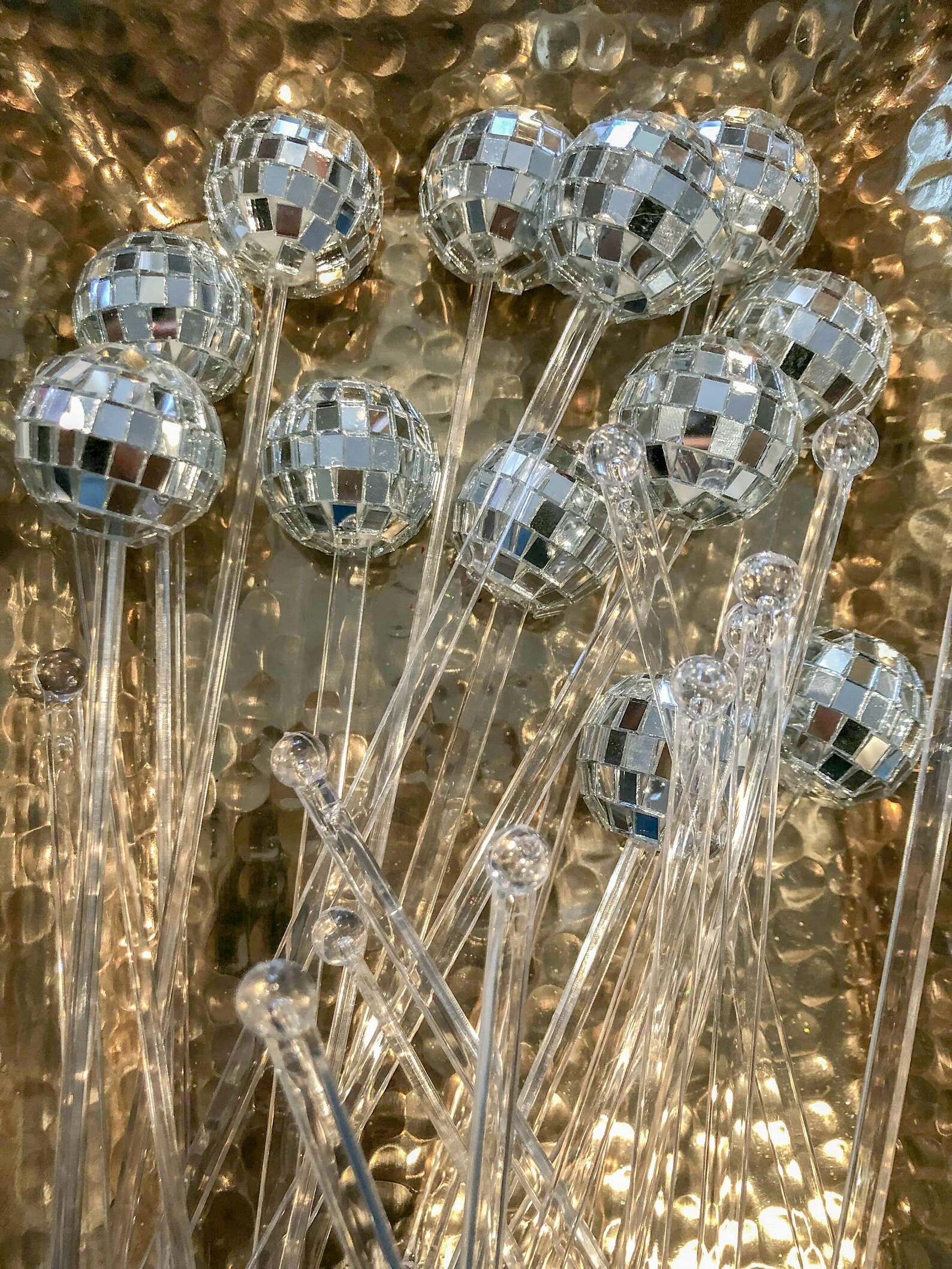 Disco Ball / Drink Stirrers / Swizzle Sticks / Disco Party / Etsy
