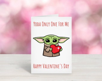 Printable Yoda Only One For Me / Funny Valentines Day Card / Valentines Card / Star Wars / Valentine's Day / Yoda / Love Card / DIGITAL