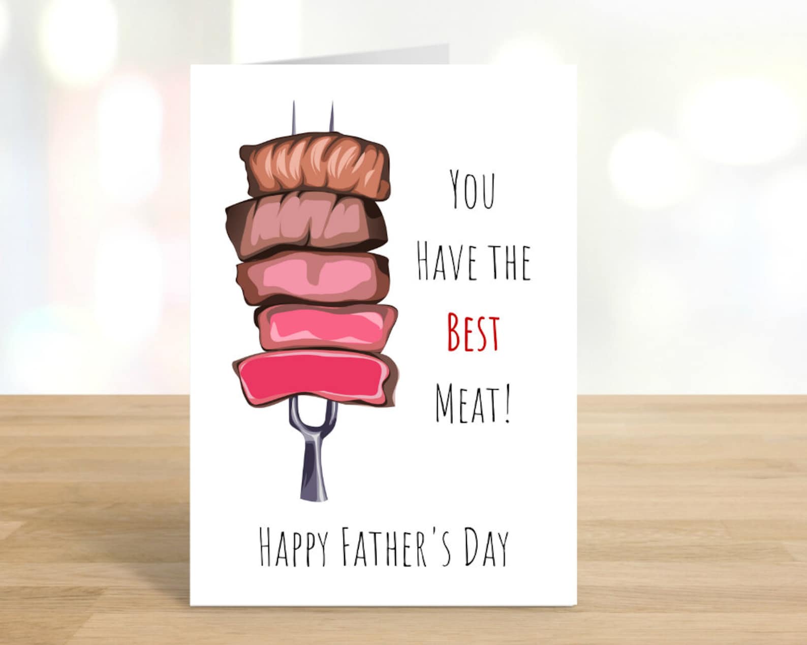 Printable You Have The Best Meat Funny Father's Day Card / Etsy