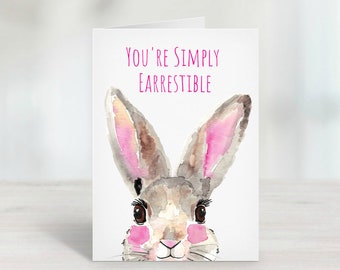 Printable / You're Simply Earrestible / Easter Card / Easter Bunny / Earrestible / Easter / Happy Easter / Happy Easter Card / Digital
