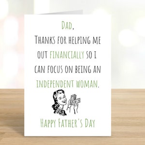 Papá imprimible, gracias por ayudarme con la tarjeta financieramente divertida del Día del Padre / Distanciamiento social / Feliz Día del Padre / DESCARGA DIGITAL