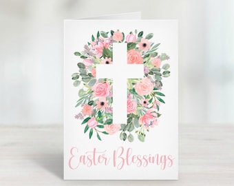 Printable / Easter Blessings / Easter Card / Easter Flowers / Easter Greeting Card / Easter / Happy Easter / Happy Easter Card / Digital