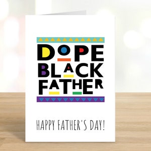 Stampabile / Dope Black Father / Biglietto per la festa del papà / Uomo nero / Black Lives Matter / Uomini neri / Festa del papà / Papà nero / DOWNLOAD DIGITALE