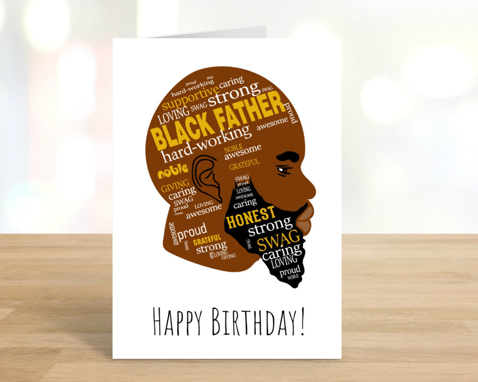 Printable Happy Birthday Card / Black Man / Black Lives Matter | Etsy