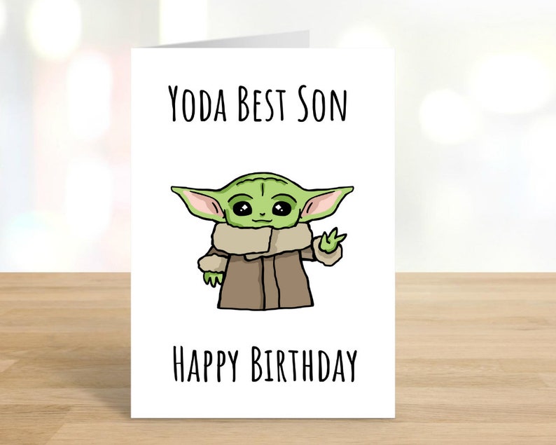 printable yoda best son funny birthday card quarantine