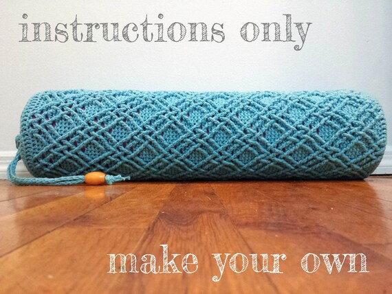 Instructions Only Crochet Your Own Woven Cables Cotton Yoga Etsy