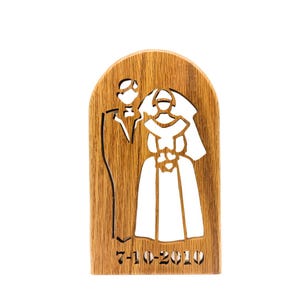 Forever Remember Your Special Day with a Handcrafted Oak Wedding Date Plaque