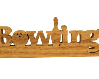 Unique Bowling Desk Sign With Bowling Ball & Pin Ideal Bowler gift