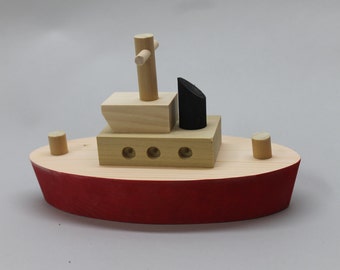 Toy wood tugboat II (not designed to float)