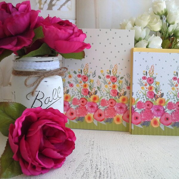 Flower Pens, Painted Mason Jar Vase set, Stylish desk for yourself or make it a gift