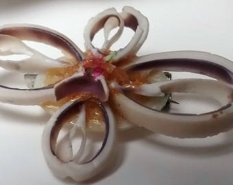 Unique Brooch Carved Out Of Seashells