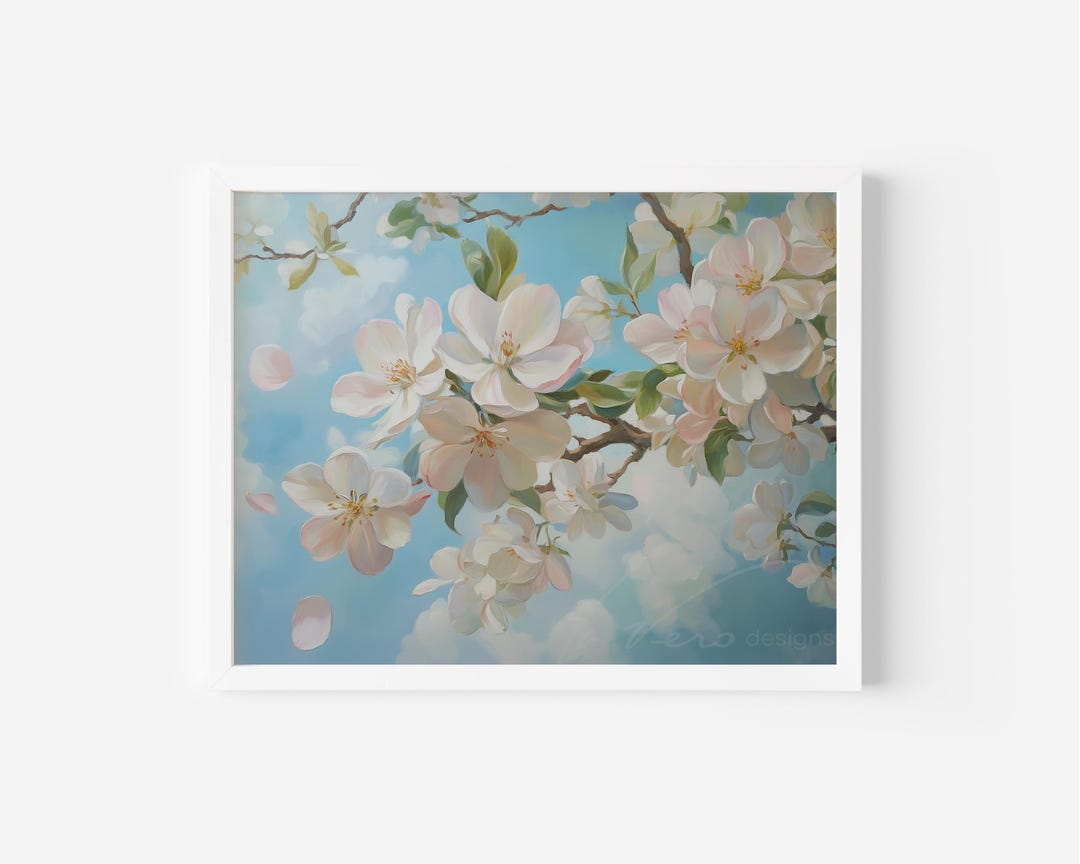 Cherry Blossom Print - Pastel Spring Botanical Art (instant Download ...
