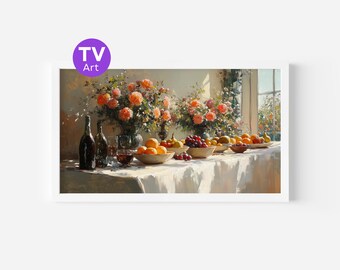 Vintage Harvest Still Life Art – Rustic Kitchen Frame TV Art (Digital Download)