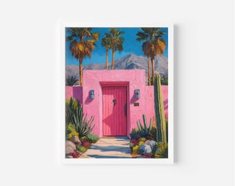 Palm Springs Art Print – Mid-Century Modern Desert Home (Digital Download)