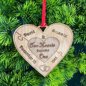 Laser Engraved Wedding Gift | Newlyweds | Anniversary Gift | First Christmas