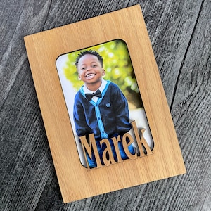 Personalized 5x7 Name Mat | Photo Mat Insert for 5x7 Frames |Frame or Stand not included) | Laser Engraved Gift | Marek