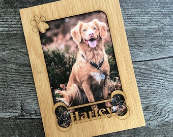 Personalized Dog Photo Mat | Laser Engraved Photo Mat Insert for a Frame| Frame not included | Dog Love | Customize with Your Dog's Name