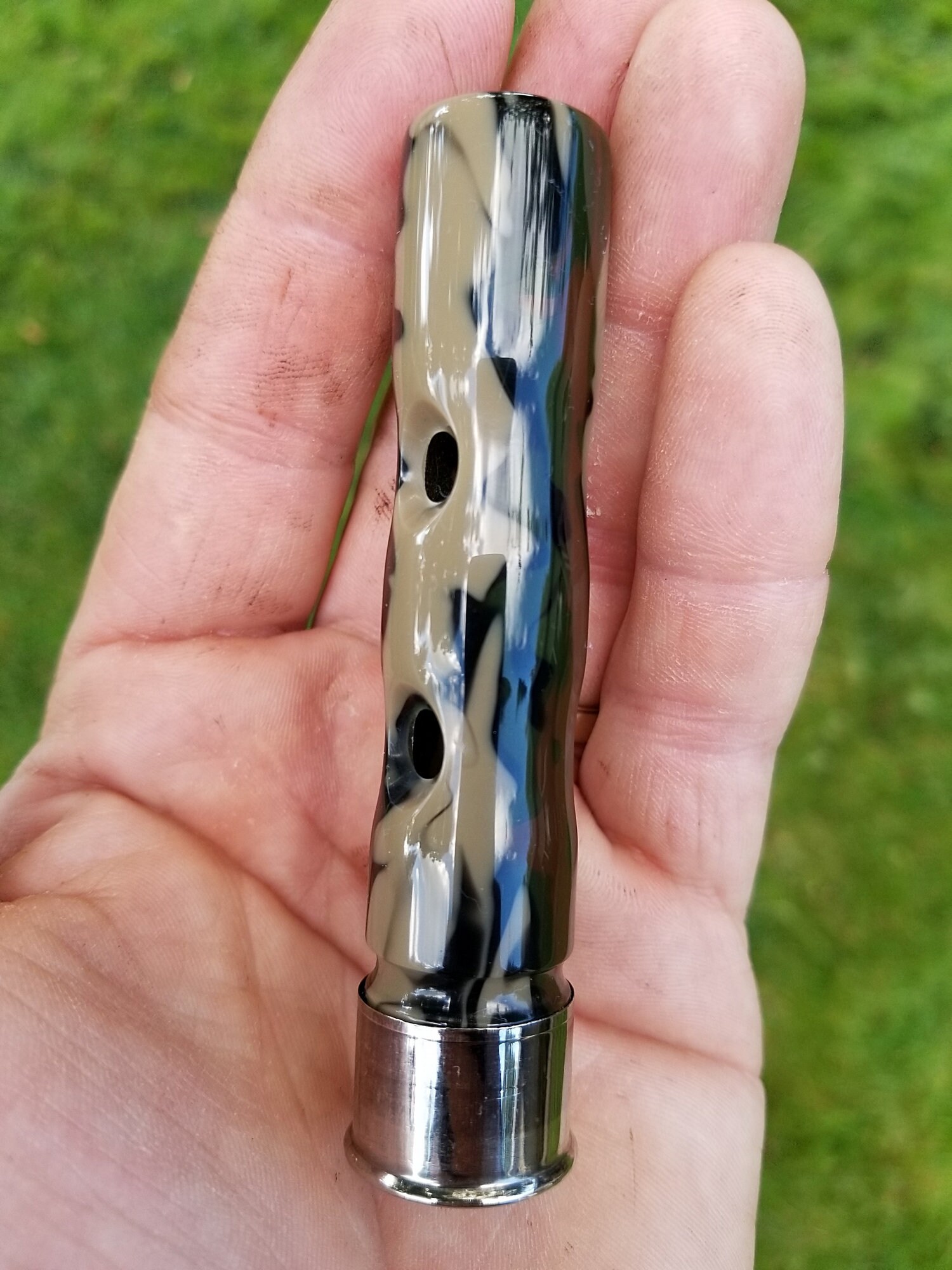 Duck Call Acrylic Duck Whistle Woodland Camo Nickel Base Etsy