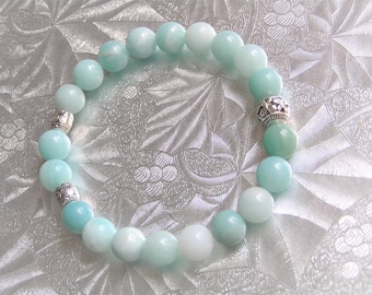 Amazonite Stretch Bracelet Handmade Gift Idea under 20  Wrist Candy Buy 2 Save 20% Free Shipping #533