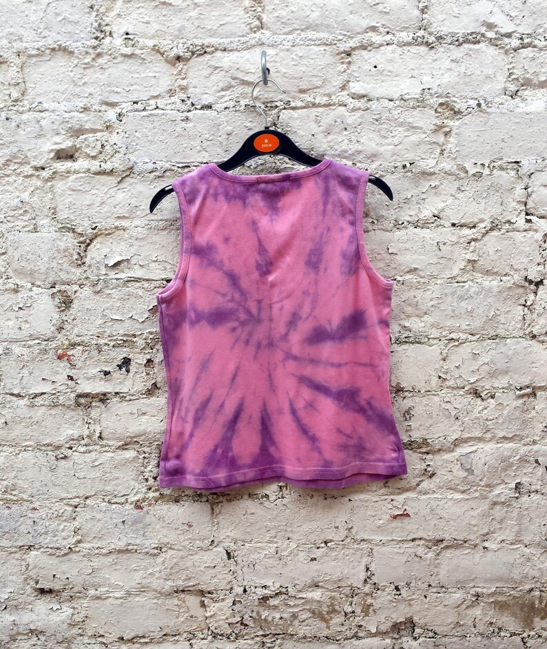 Pastel Tie Dye Tank Top in Pink & Purple to Fit UK Size 14 or Etsy