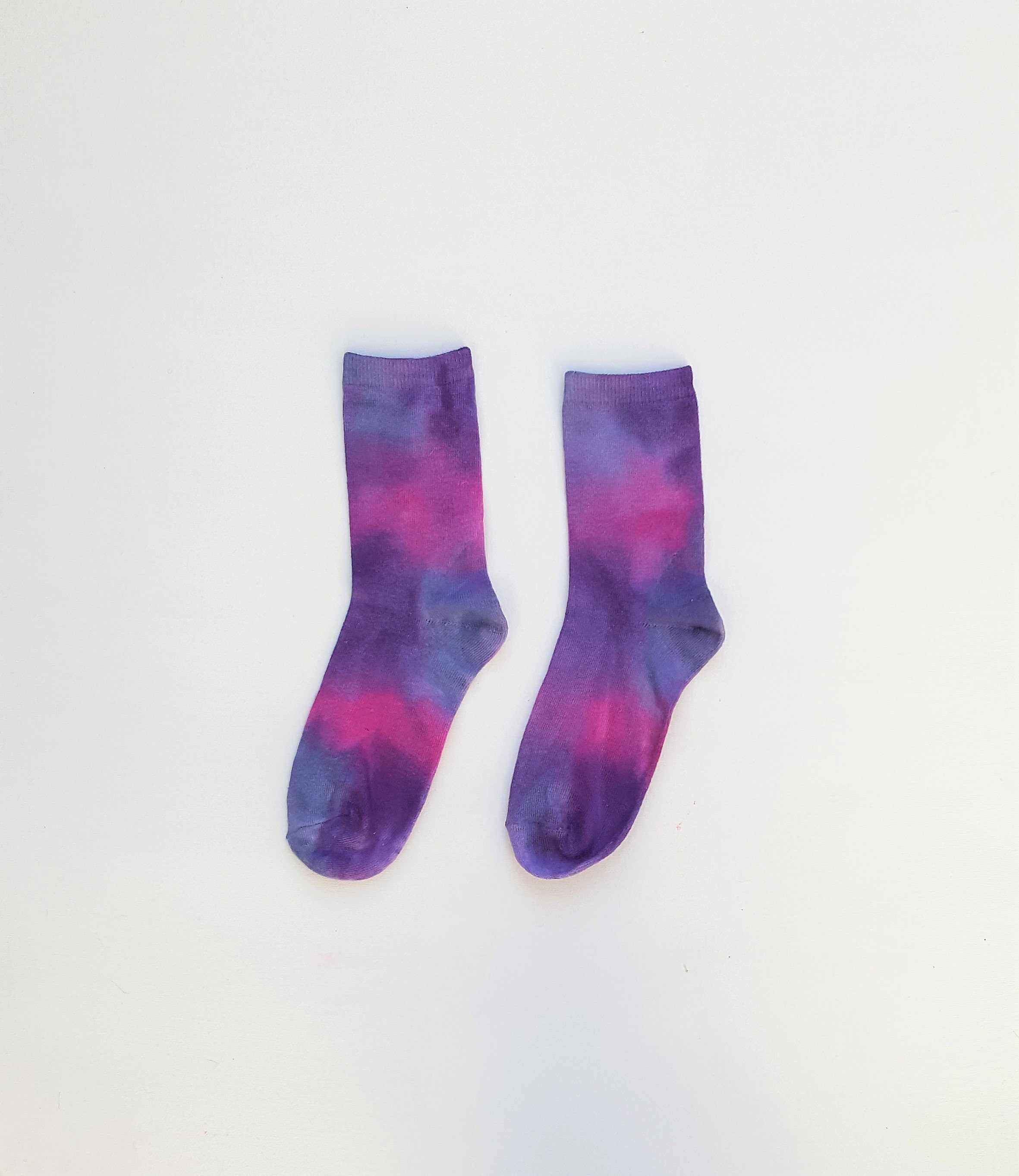 Image of Ankle Socks Tie Dye Womens Cotton X Pair Purple Pink Navy
