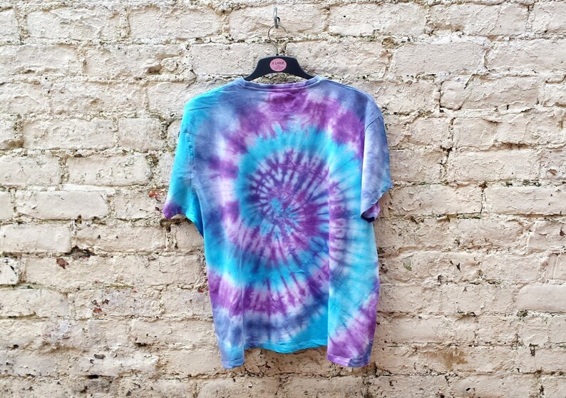 blue purple tie dye shirt