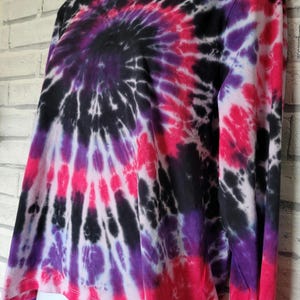 Long Sleeve Style Tie Dye Shirt | Organic Cotton | Moody Purple & Pinks