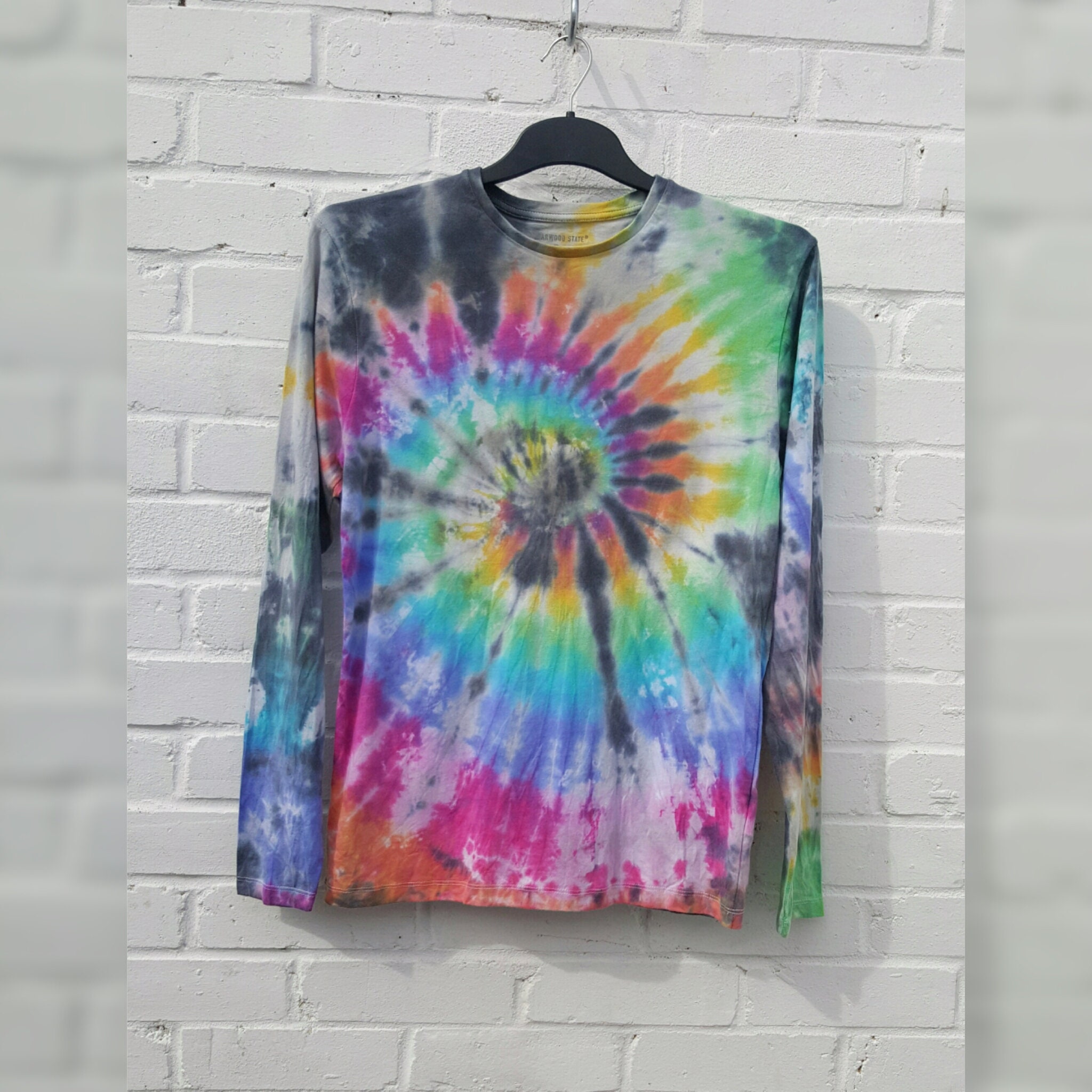 Image of Rainbow Tie Dye Long Sleeve Shirts