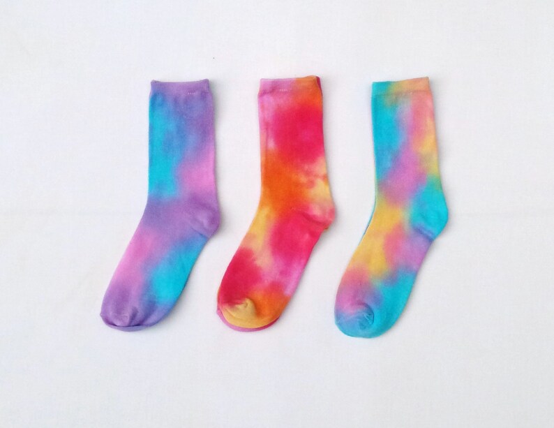 Tie Dye Socks Womens Set of 3 Hippie Gift for Her | Etsy