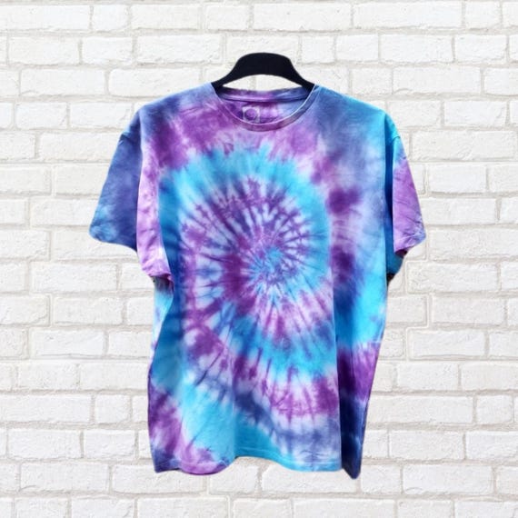 Camisa tie dye azul y violeta Etsy Espana