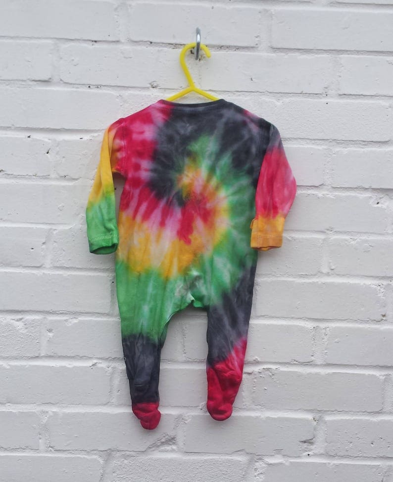 Rasta Baby Tie Dye Sleepsuit ALL SIZES Hippie Babies Baby Etsy UK