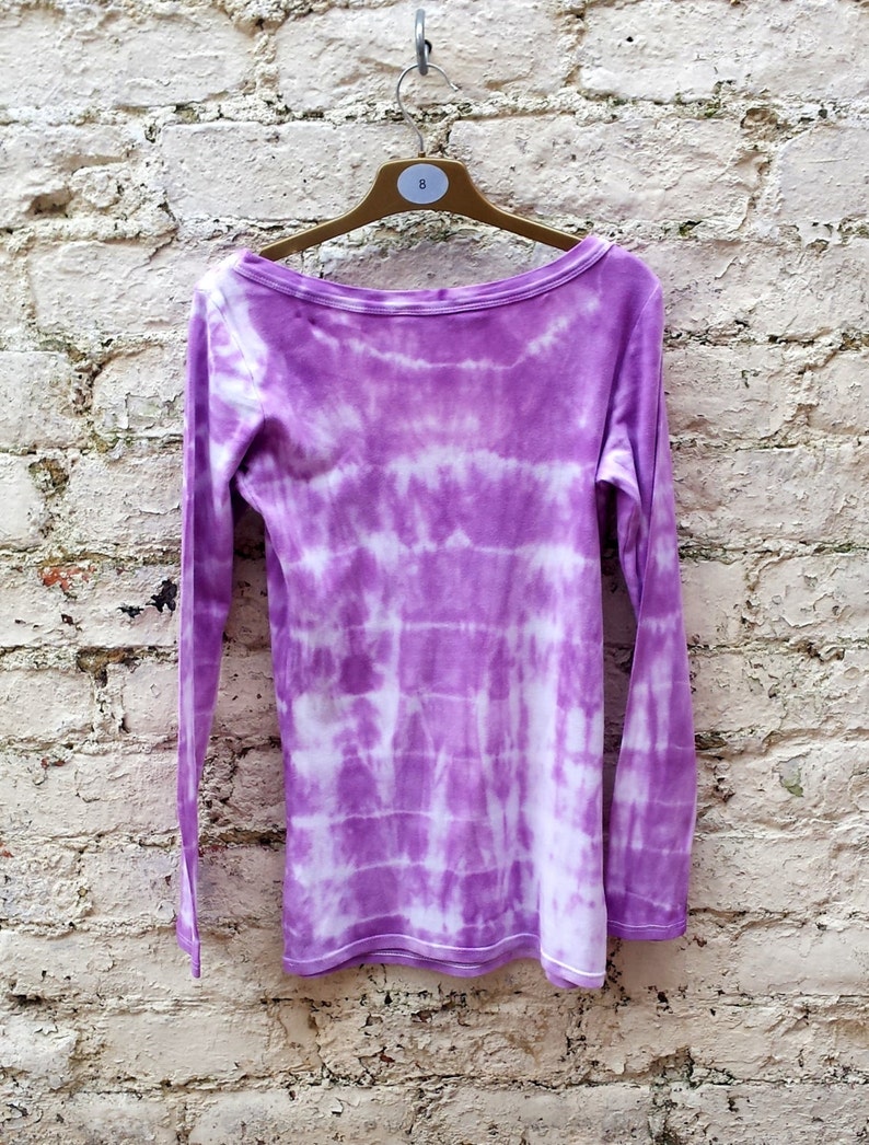 Pastel Purple Tie Dye Tshirt Long Sleeve to fit UK size 8 or | Etsy