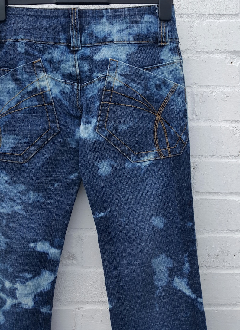 Upcycled Jeans Bleached & Ripped Denim Womens to Fit UK Size 8 Etsy