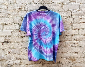 Blue & Purple Tie Dye Shirt Unisex All Sizes