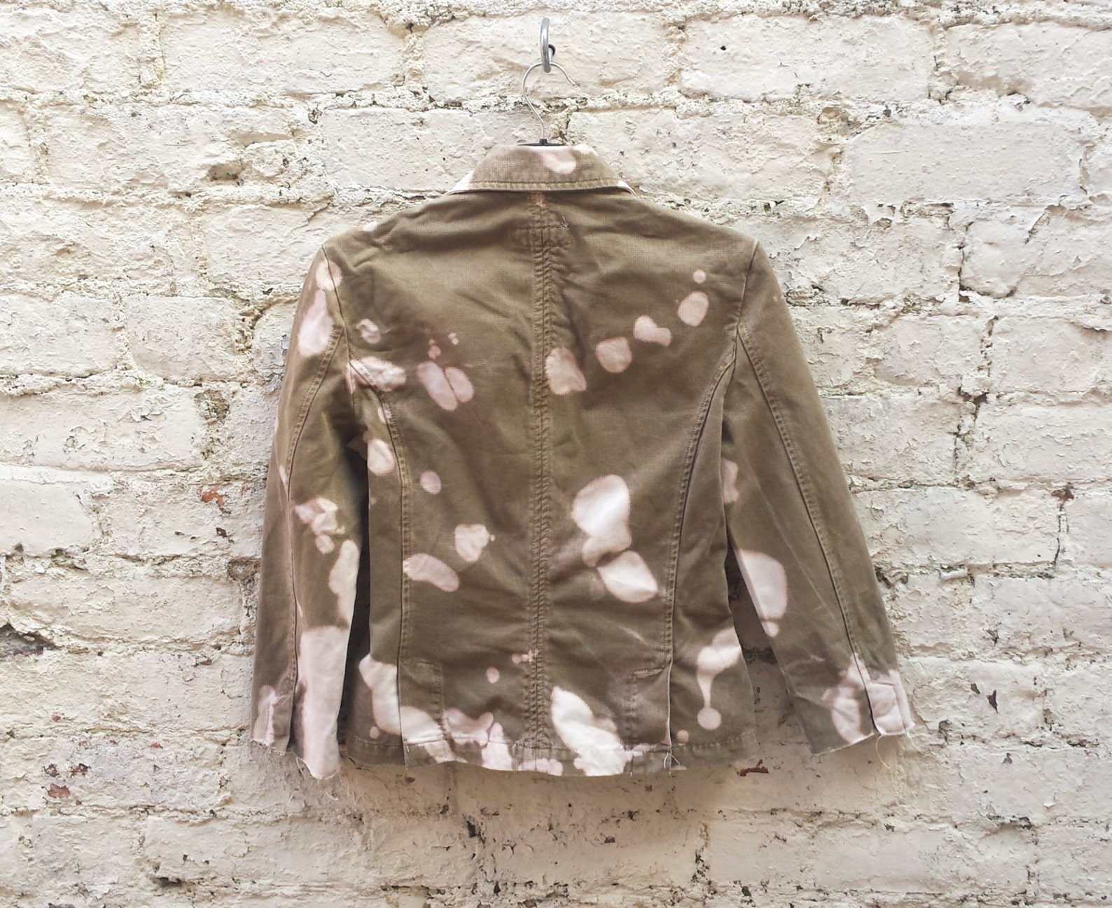 Bleach Dye Denim Jacket Tan to Fit UK Size 6 or US Size 2 Etsy